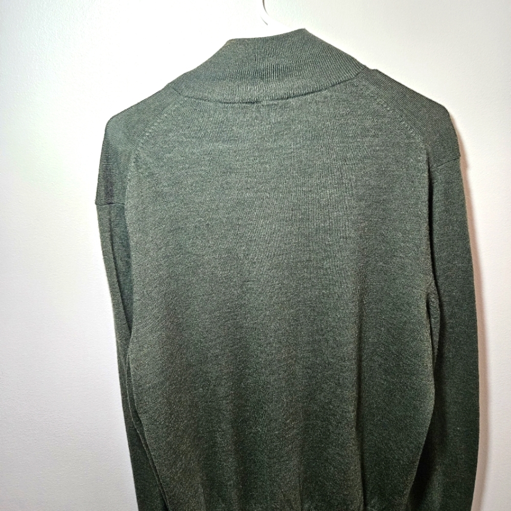 1/4 zip 100% wool Men's pullover Sweater